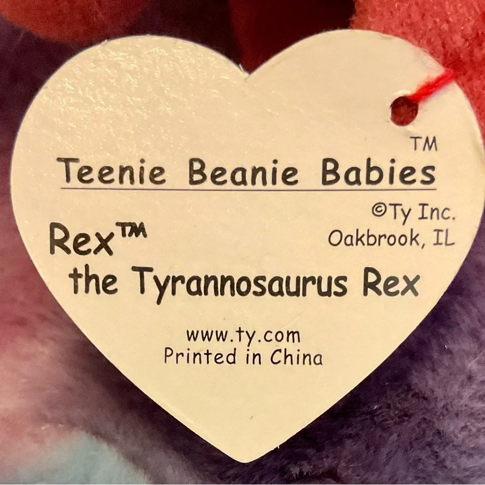 Ty Rex beanie buddy and teenie beanie pair